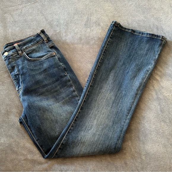 Pilcro Anthropologie Bootcut High Rise Blue Flared Jeans Size 28 - Picture 12 of 13